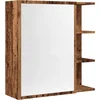 Image de vidaXL - Badkamerspiegelkast - 62,5x20,5x64cm - bewerkt - hout - oud - houtkleurig