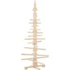 Image de vidaXL - Houten - Kerstboom - ter - Decoratie - 150 - cm - Massief - Grenenhout