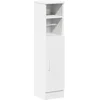 Image de vidaXL - Badkamerkast - met - rolhouder - 20,5x22x90 - cm - wit