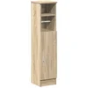 Image de vidaXL - Badkamerkast - met - rolhouder - 20,5x22x90 - cm - sonoma - eikenkleurig