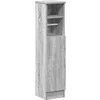 Image de vidaXL - Badkamerkast - met - rolhouder - 20,5x22x90 - cm - grijs - sonoma - eiken