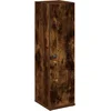 Image de vidaXL - Badkamerkast - met - rolhouder - 20,5x22x72 - cm - gerookt - eikenkleurig