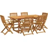Image de vidaXL - 7-delige - Tuinset - 180x90x75 - cm - massief - acaciahout