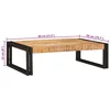 Image de vidaXL - Badkamerrek - voor - Bruin - 80 - x - 50 - x - 23 - cm - Massief - ruwe - mango - hout