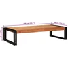 Image de vidaXL - Badkamerrek - 100 - x - 50 - x - 23 - cm - Massief - mangohout - en - ijzer