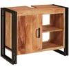 Image de vidaXL - Wastafelkast - Bruin - 71 - x - 33 - x - 58 - cm - Massief - Acacia - Hout