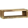Image de vidaXL - TV - Kast - met - plank - Bruin - 80 - x - 30 - x - 25 - cm - Massief - mangohout