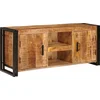 Image de vidaXL - TV - Kast - met - plank - Bruin - 120 - x - 30 - x - 50 - cm - Massief - ruw - mangohout