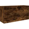 Image de vidaXL - Badkamerwandkast - 80x25x40 - cm - bewerkt - hout - gerookt - eikenkleurig