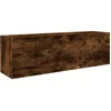 Image de vidaXL - Badkamerwandkast - 100x25x30 - cm - bewerkt - hout - gerookt - eikenkleurig
