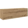 Image de vidaXL - Badkamerwandkast - 100x25x30cm - bewerkt - hout - artisanaal - eikenkleur