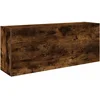 Image de vidaXL - Badkamerwandkast - 100x25x40 - cm - bewerkt - hout - gerookt - eikenkleurig