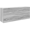Image de vidaXL - Badkamerwandkast - 100x25x40 - cm - bewerkt - hout - grijs - sonoma - eiken