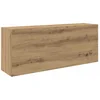 Image de vidaXL - Badkamerwandkast - 100x25x40cm - bewerkt - hout - artisanaal - eikenkleur
