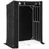 Image de vidaXL - Haardhoutrek - met - regenhoes - 150x80x200 - cm - gegalvaniseerd - staal