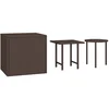 Image de vidaXL - Tuinbijzettafels - 3 - st - poly - rattan - bruin