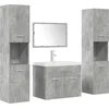 Image de vidaXL - 5-delige - Badkamermeubelset - bewerkt - hout - betongrijs