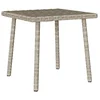 Image de vidaXL - Tuin - salontafel - rechthoekig - 40x40x37 - cm - poly - rattan - lichtgrijs