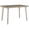 Image de vidaXL - Tuin - salontafel - rechthoekig - 60x40x37 - cm - poly - rattan - lichtgrijs