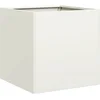 Image de vidaXL - Plantenbak - 40x40x40 - cm - koudgewalst - staal - wit