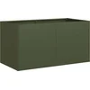 Image de vidaXL - Plantenbak - 80x40x40 - cm - koudgewalst - staal - olijfgroen