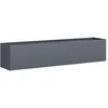 Image de vidaXL - Plantenbak - Antraciet - 200x40x40 - cm - Koudgewalst - Staal