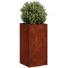 Image de vidaXL - Plantenbak - roestig - 40x40x80 - cm - weervast - staal