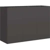 Image de vidaXL - Plantenbak - 120x40x80 - cm - koudgewalst - staal - zwart