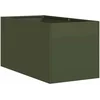 Image de vidaXL - Plantenbak - 40x80x40 - cm - koudgewalst - staal - olijfgroen