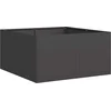 Image de vidaXL - Plantenbak - 80x80x40 - cm - koudgewalst - staal - zwart
