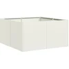 Image de vidaXL - Plantenbak - 80x80x40 - cm - koudgewalst - staal - wit