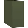 Image de vidaXL - Plantenbak - 40x80x80 - cm - staal - olijfgroen