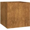 Image de vidaXL - Plantenbak - roestig - 80x80x80 - cm - weervast - staal