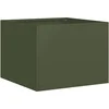 Image de vidaXL - Plantenbak - 40x40x30 - cm - staal - olijfgroen