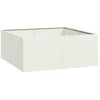 Image de vidaXL - Plantenbak - 100x100x40 - cm - staal - wit