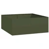 Image de vidaXL - Plantenbak - 100x100x40 - cm - staal - olijfgroen