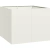 Image de vidaXL - Plantenbak - 100x100x80 - cm - staal - wit