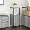 Image de vidaXL - Badkamermeubel - met - planken - 36x35x95 - cm - grijs - sonoma