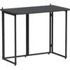 Image de vidaXL - Tuintafel - inklapbaar - 90x51x75 - cm - poly - rattan - zwart