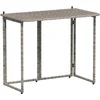 Image de vidaXL - Tuintafel - inklapbaar - 90x51x75 - cm - poly - rattan - grijs