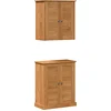 Image de vidaXL - Badkamermeubel - Set - met - plank - VIGO - 2 - pcs - Bruin - en - Honingbruin