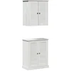 Image de vidaXL - Badkamermeubel - Set - 2 - pcs - Wit - en - Antiek - Wit - 67,5 - x - 34 - x - 80 - cm