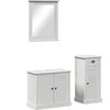 Image de vidaXL - Badkamermeubel - Set - met - lade - 3 - pcs - Antiek - wit - Massief - grenenhout