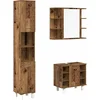 Image de vidaXL - 3-delige - Badkamermeubelset - bewerkt - hout - oud - houtkleurig