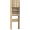 Image de vidaXL - Wasmachinekast - 64x24x190 - cm - bewerkt - hout - en - sonoma - eikenkleurig