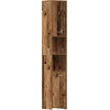 Image de vidaXL - Badkamerkast - 30x30x183,5 - cm - bewerkt - hout - oud - houtkleurig