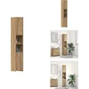 Image de vidaXL - Badkamerkast - 30x30x183,5 - cm - bewerkt - hout - artisanaal - eikenkleur