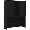 Image de vidaXL - Wasmachinekast - 70,5x25,5x90 - cm - zwart - eikenkleurig