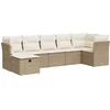 Image de vidaXL - 7-delige - Loungeset - met - kussens - poly - rattan - beige