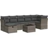 Image de vidaXL - 8-delige - Loungeset - met - kussens - poly - rattan - grijs